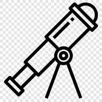 eyepiece, magnifying glass, star chart, observatory icon svg