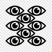 eyes, surveillance, cameras, security icon svg