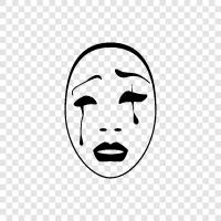 face, cosplay, Halloween, theatrical icon svg