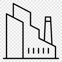 factory, production, production line, line icon svg