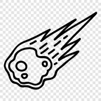 fall, asteroid, sky, space icon svg