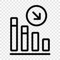 falling, decrease, fall, plummeting icon svg