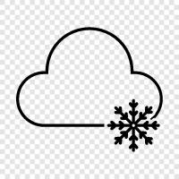 falling, snow, flake, ice icon svg