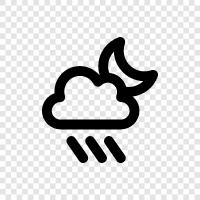 Falling, Thunder, Rain, Cloud icon svg