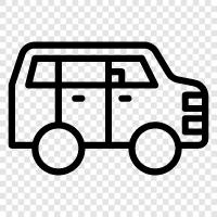 family minivan, cargo minivan, cargo van, family cargo van icon svg