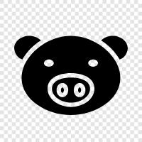 Farm, Animal, Farm Animal, Swine icon svg