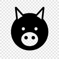 Farm, Swine, Bacon, Ham icon svg