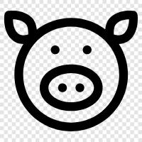 Farm Animal, Swine, Animal Feed, Hog icon svg