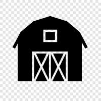 Farm, Farmhouse, Ranchette, Cottage icon svg