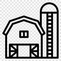 Farm, Farrow, Hay, Storage icon svg