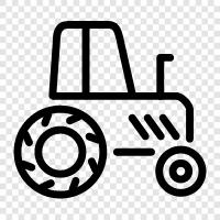 farming equipment, tractor for farming, tractor for crops, tractor for farming in icon svg