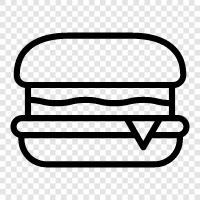 Fast Food, Hamburgers, Beef, Ribs icon svg