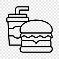 Fast food, Hamburgers, French fries, Happy meal icon svg