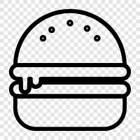 Fast food, Hamburgers, Beef, Grilled icon svg