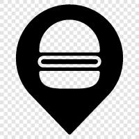 fast food, hamburger, patates kızartması, tavuk ikon svg