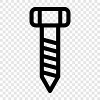 fasteners, screws, nails, bolts icon svg