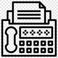 fax machine, faxing, faxes, send fax icon svg