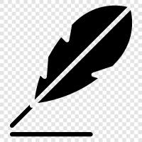 feather quill pen, feather pen holder, feather pen case, feather pen icon svg