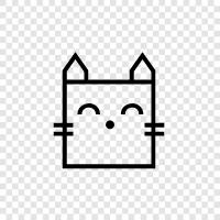 feline, pet, house cat, Siamese icon svg