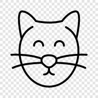 feline, house pets, purring, cute icon svg