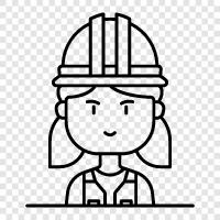 female occupation, female labor, female employment, female workforce icon svg