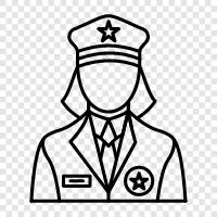 Frauen in der Polizei symbol