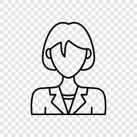 Female With Short Hair, Short Hair Women Pictures, Short Hair Women Photos, Short Hair Woman icon svg