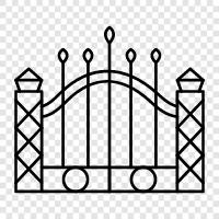 fence, gatekeeper, security, access icon svg