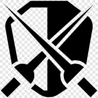 fencing, historical swords, dueling, rapier icon svg