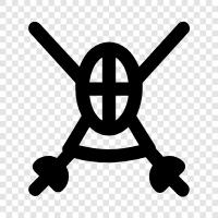 Fechten, Schwerter, Kampfkunst, Selbstverteidigung symbol