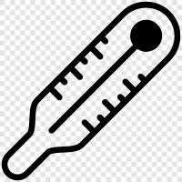 fever, heat, body temperature, Thermometer icon svg