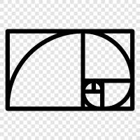 Fibonacci Sequence, Phi Ratio, Golden Mean, radial symmetry icon svg