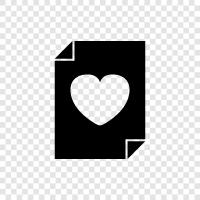 file, heart, love, happiness icon svg