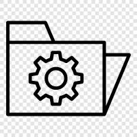 file management, manage folders, manage files, organize files icon svg