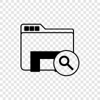 file search, search for files, folder search icon svg