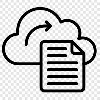 file synchronization, online backup, online storage, Cloud synchronization icon svg