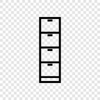 filing cabinet, cabinet, office, filing icon svg