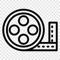 film, projektör, film projektörleri, reel ikon svg