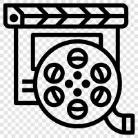 film, film projector, film reel projector, movie reel icon svg