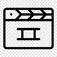 film, movies, cinematography, film editing icon svg