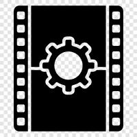 film, reel, film makarası, sinema ikon svg