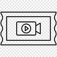 film, movie, moview, movie theater icon svg