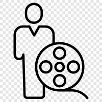 filmmaker, cinematographer, movie director, motion picture director icon svg