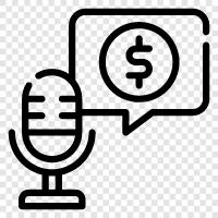 finance podcasting, finance podcast hosting, finance podcasting services, finance podcasts icon svg