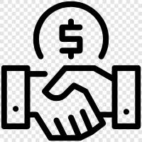 financial agreement, financial contract, financial deal summary, investment deal icon svg