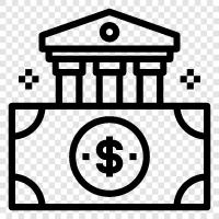 financial, banking industry, bank, account icon svg