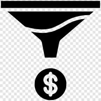 financial funnel template, financial funnel software, financial funnel tools, financial funnel tips icon svg