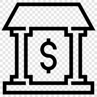 financial institution, credit, deposits, loans icon svg