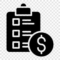 financial report, accounting, financial statements, investment icon svg