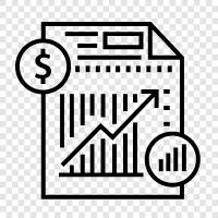 financial statement, balance sheet, income statement, cash flow statement icon svg